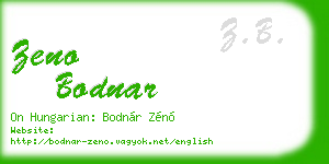 zeno bodnar business card
