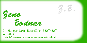 zeno bodnar business card